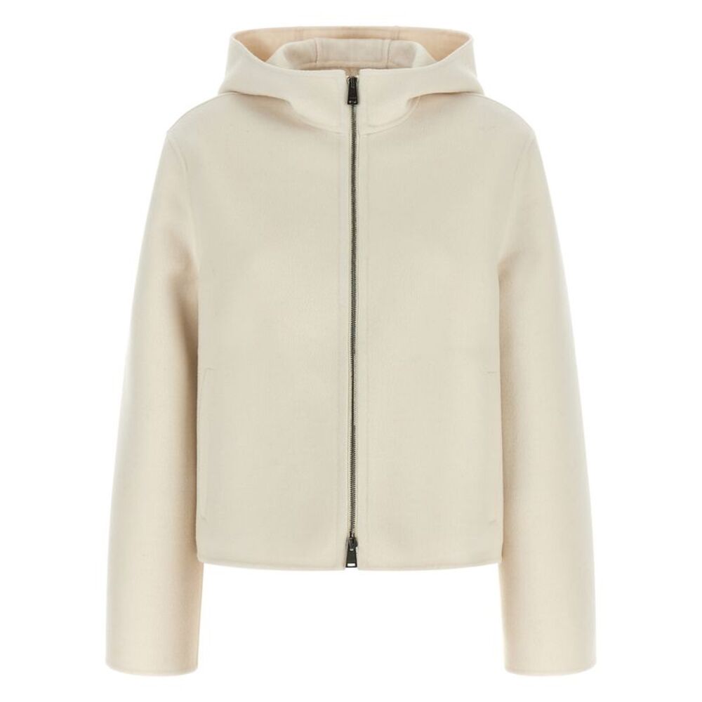Fendi White Virgin Wool Full-Length Women's Jacket